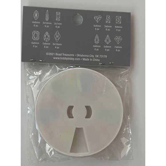 Bead Treasures 68 Piece Fancy Shape Glass Flat Back Combo Multi Neon - Picture 2 of 3